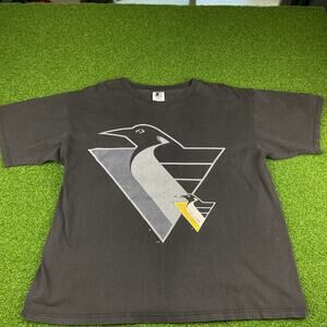 Vintage 90s Y2K Starter Pittsburgh Penguins Hockey Graphic T Shirt Sz L